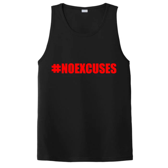 Hashtag No Excuses Fitness Gym #NOEXCUSES Performance Tank