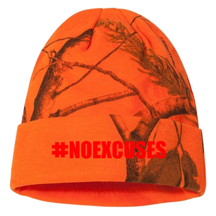 Hashtag No Excuses Fitness Gym #NOEXCUSES Kati - 12in Camo Beanie