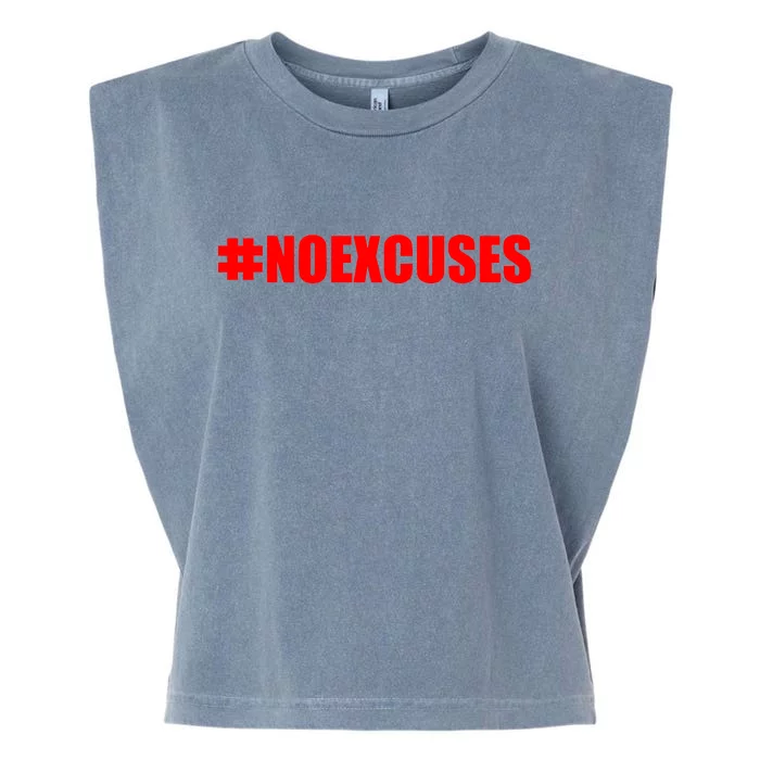 Hashtag No Excuses Fitness Gym #NOEXCUSES Garment-Dyed Women's Muscle Tee