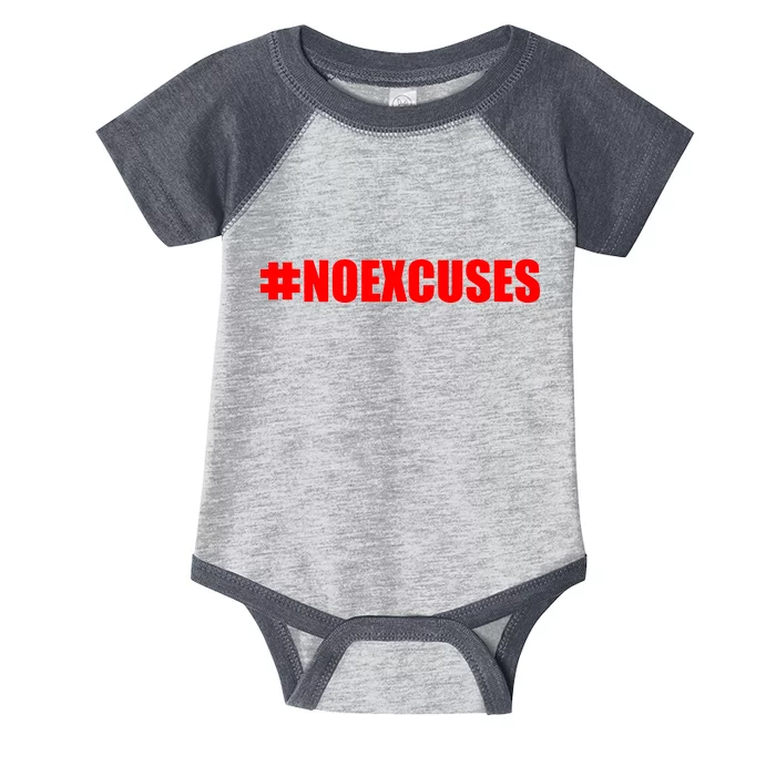 Hashtag No Excuses Fitness Gym #NOEXCUSES Infant Baby Jersey Bodysuit