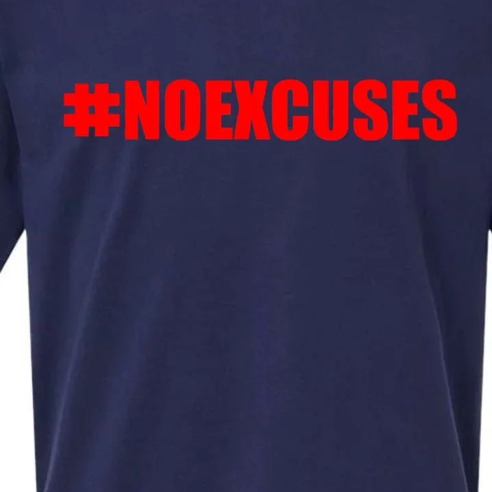 Hashtag No Excuses Fitness Gym #NOEXCUSES Sueded Cloud Jersey T-Shirt