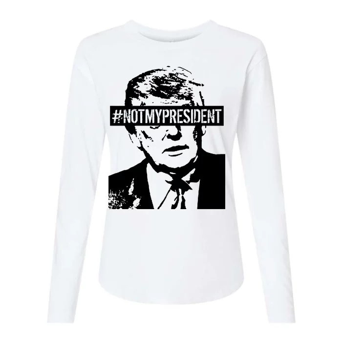 Hashtag Not My President Anti Donald Trump Womens Cotton Relaxed Long Sleeve T-Shirt