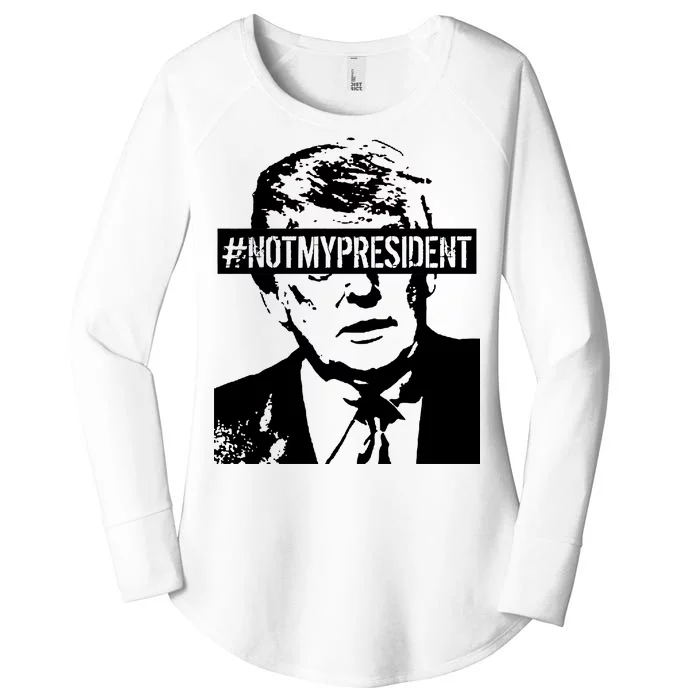 Hashtag Not My President Anti Donald Trump Women's Perfect Tri Tunic Long Sleeve Shirt