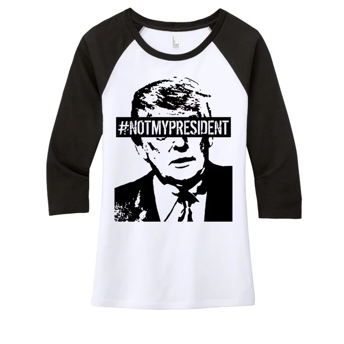 Hashtag Not My President Anti Donald Trump Women's Tri-Blend 3/4-Sleeve Raglan Shirt