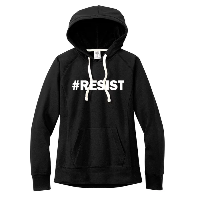 Hashtag Resist Anti Trump Women's Fleece Hoodie