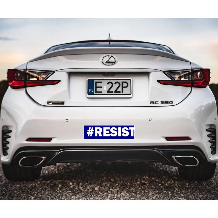 Hashtag Resist Anti Trump Bumper Sticker