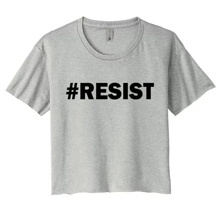 Hashtag Resist Anti Trump Women's Crop Top Tee