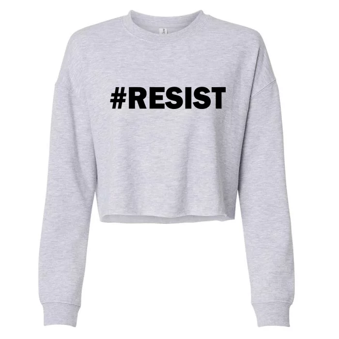 Hashtag Resist Anti Trump Cropped Pullover Crew