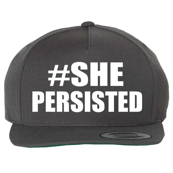 Hashtag She Persisted Wool Snapback Cap