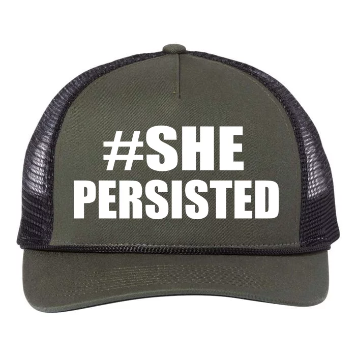 Hashtag She Persisted Retro Rope Trucker Hat Cap