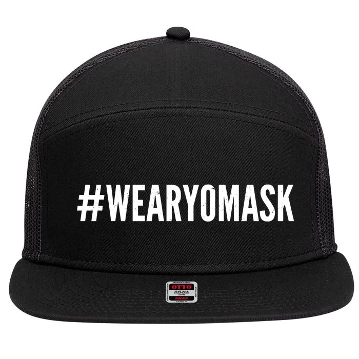 Hashtag Wear Yo Mask 7 Panel Mesh Trucker Snapback Hat