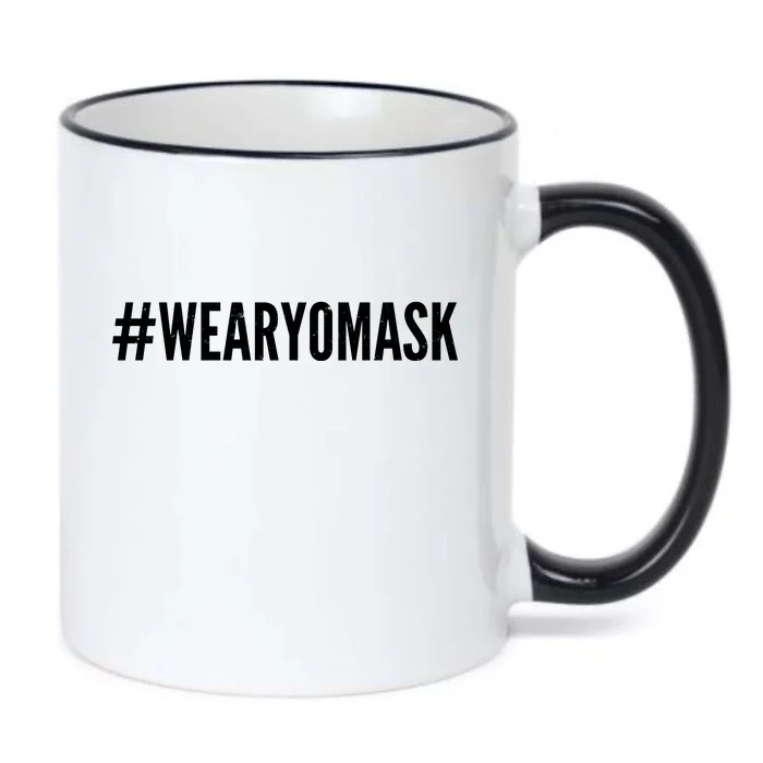 Hashtag Wear Yo Mask Black Color Changing Mug