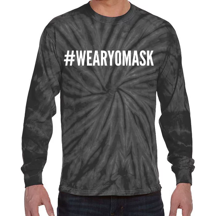 Hashtag Wear Yo Mask Tie-Dye Long Sleeve Shirt