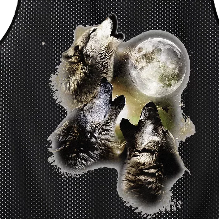 Howling At The Moon Wolves Wolf Animal Mesh Reversible Basketball Jersey Tank