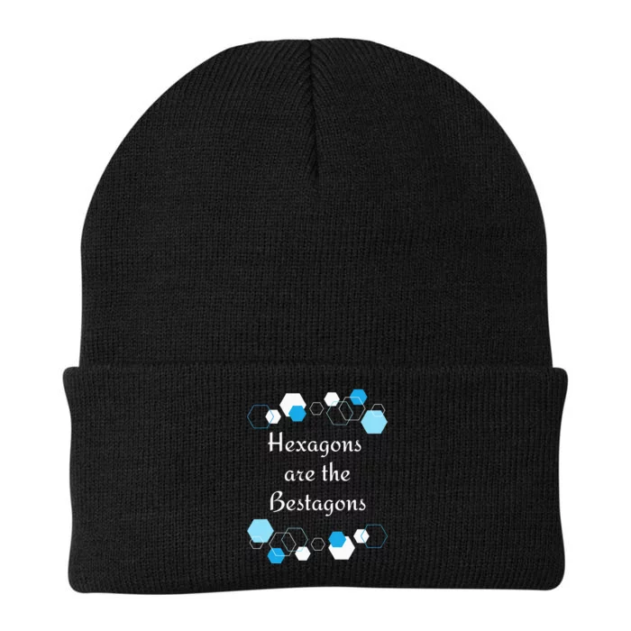 Hexagons are the Bestagons! Geometry Math Teacher Funny Fun Knit Cap Winter Beanie