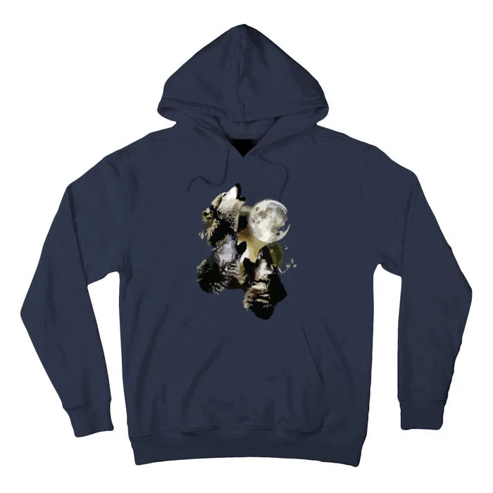 Howling At The Moon Wolves Wolf Animal Tall Hoodie