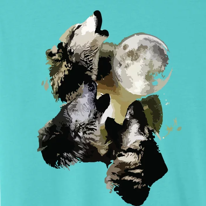 Howling At The Moon Wolves Wolf Animal ChromaSoft Performance T-Shirt