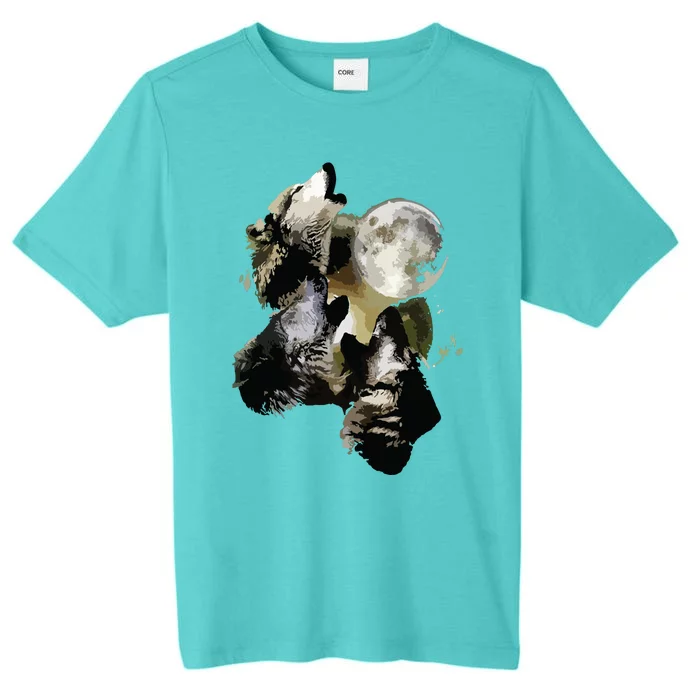 Howling At The Moon Wolves Wolf Animal ChromaSoft Performance T-Shirt