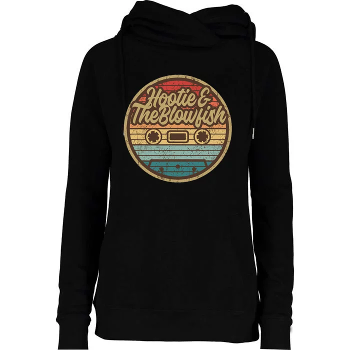 Hootie And The Blow Retro Cassette Musician Womens Funnel Neck Pullover Hood