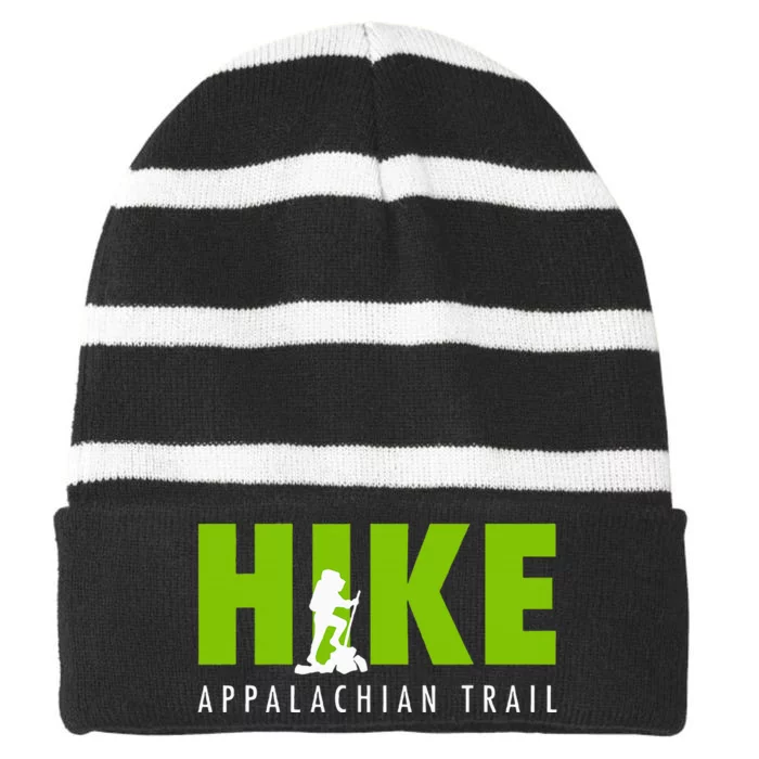 Hike Appalachian Trail Striped Beanie with Solid Band