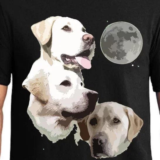 Howling At The Moon Funny Yellow Labrador Retriever Pajama Set