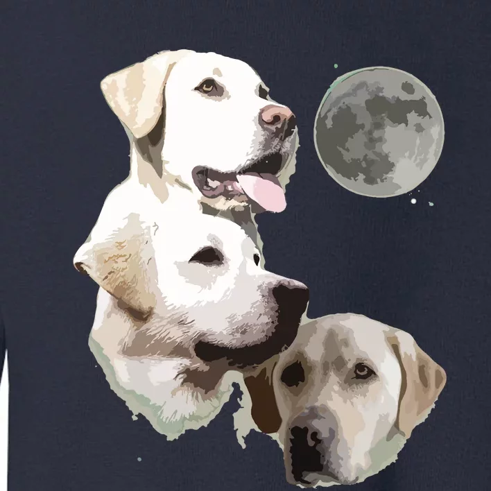 Howling At The Moon Funny Yellow Labrador Retriever Toddler Sweatshirt