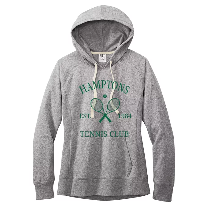 Hamptons Athletics Tennis Club Racquet Prep Vintage Ny Women's Fleece Hoodie