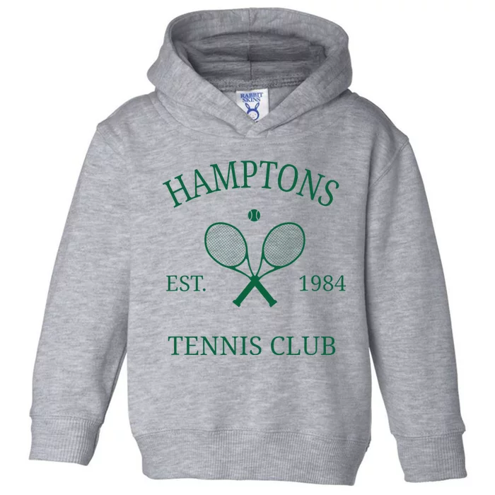 Hamptons Athletics Tennis Club Racquet Prep Vintage Ny Toddler Hoodie