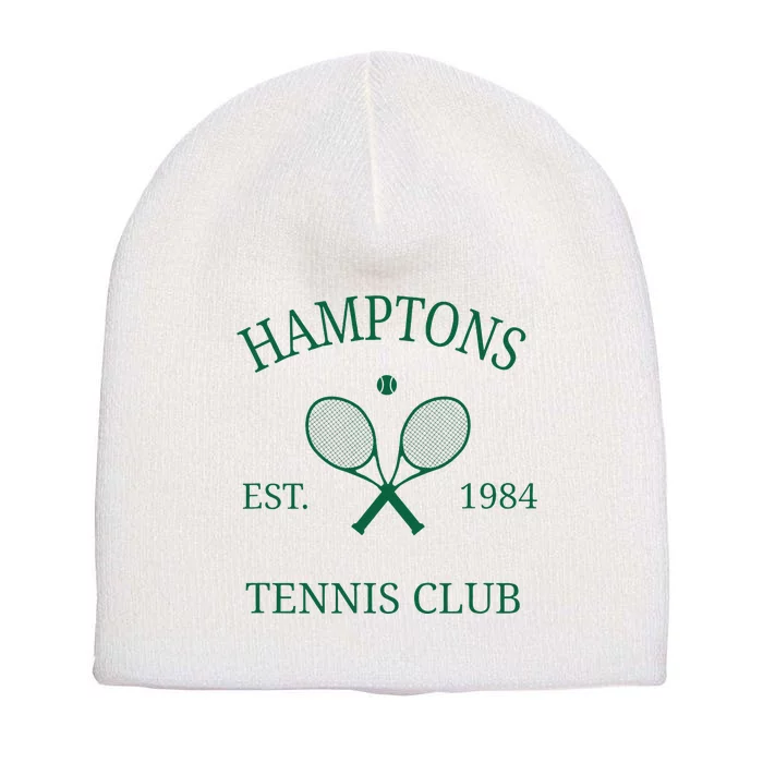 Hamptons Athletics Tennis Club Racquet Prep Vintage Ny Short Acrylic Beanie