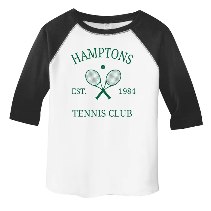 Hamptons Athletics Tennis Club Racquet Prep Vintage Ny Toddler Fine Jersey T-Shirt