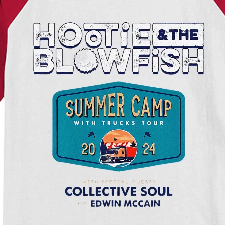 Hootie And The Blowfis.H Summer Camp With Trucks Kids Colorblock Raglan Jersey