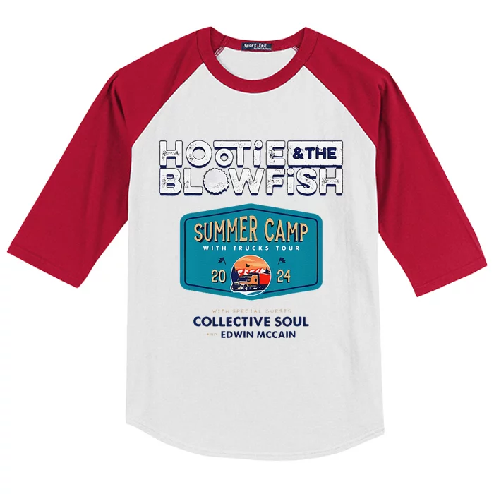 Hootie And The Blowfis.H Summer Camp With Trucks Kids Colorblock Raglan Jersey