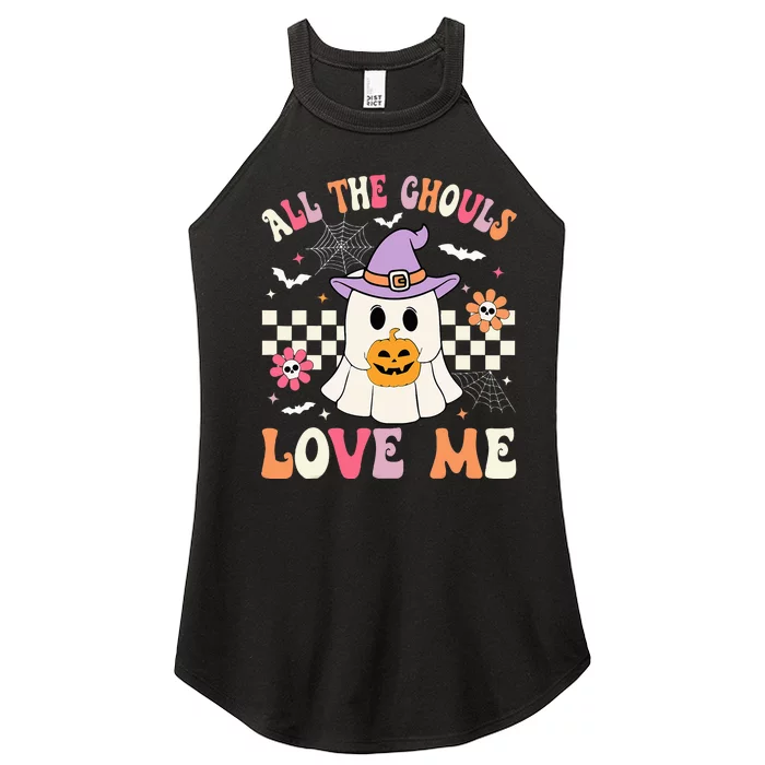 Halloween All The Ghouls Love Me Ghost Halloween Women’s Perfect Tri Rocker Tank