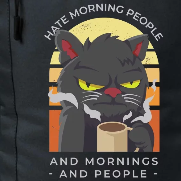 Hate Morning People Cat Funny Daily Commute Backpack