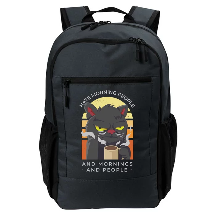 Hate Morning People Cat Funny Daily Commute Backpack