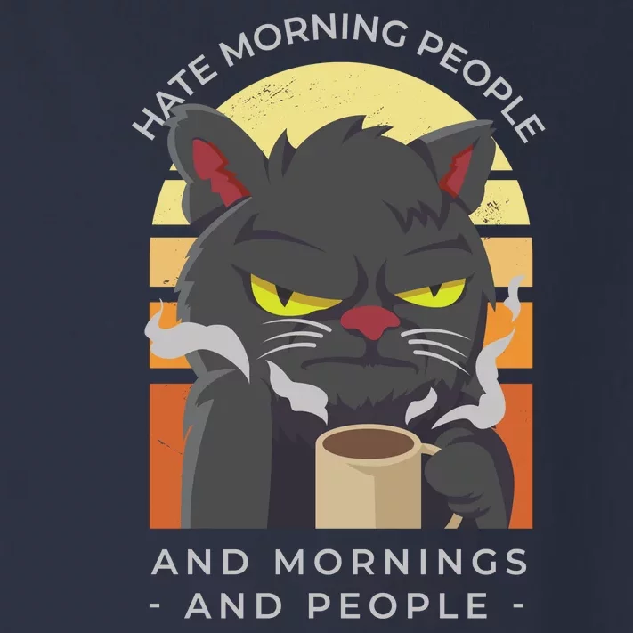 Hate Morning People Cat Funny Toddler Long Sleeve Shirt