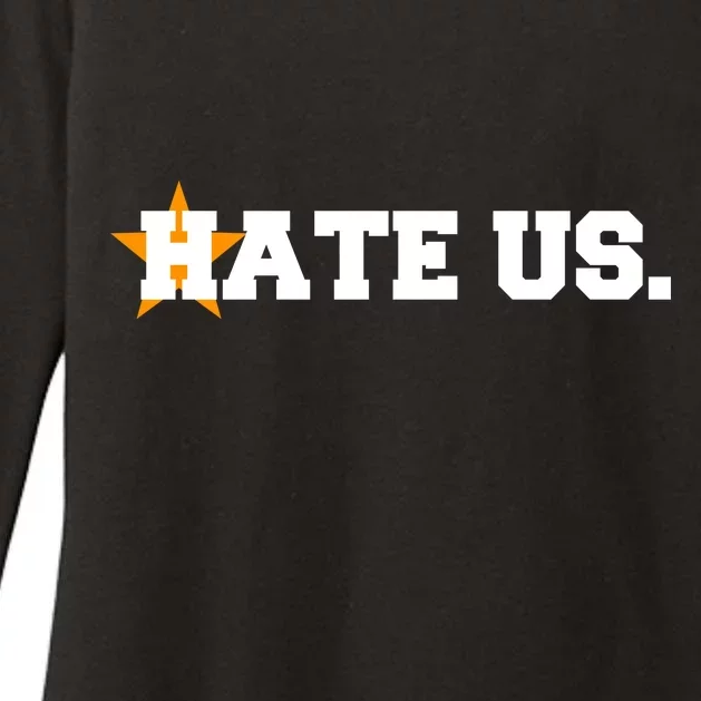 Hate Us Houston Baseball Star Womens CVC Long Sleeve Shirt