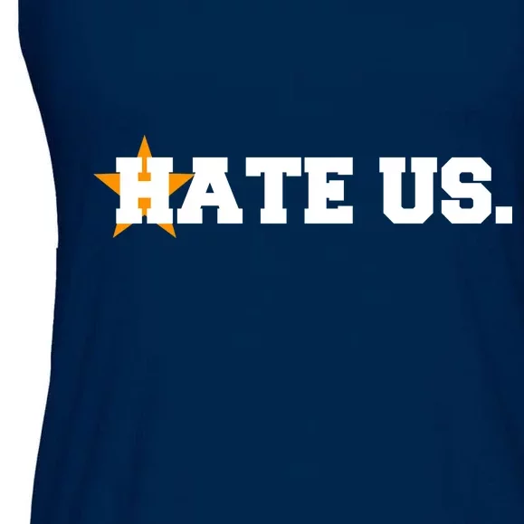 Hate Us Houston Baseball Star Ladies Essential Flowy Tank