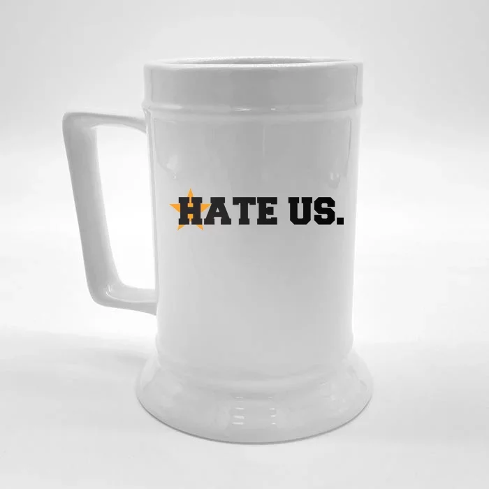 Hate Us Houston Baseball Star Front & Back Beer Stein