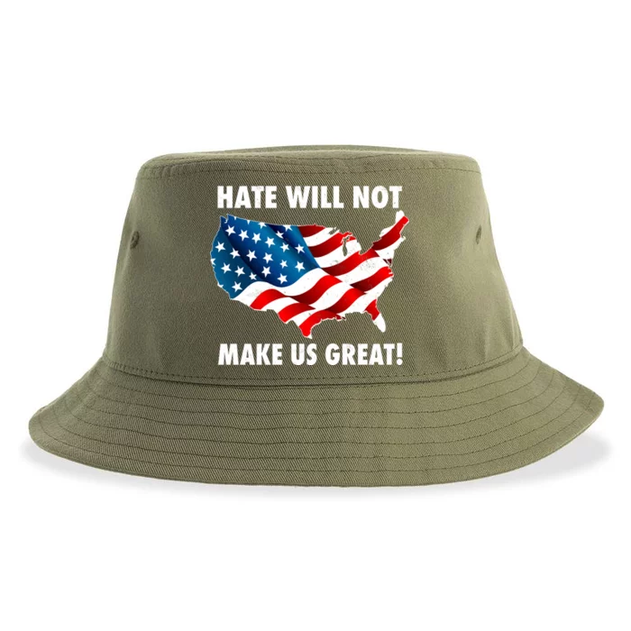 Hate Will Not Make Us Great Sustainable Bucket Hat