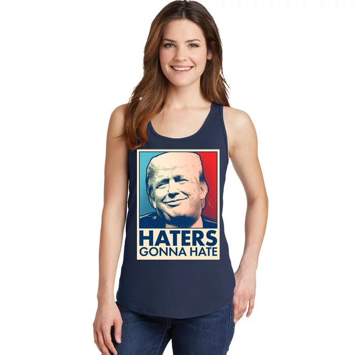 Haters Gonna Hate Poster Pro Trump Ladies Essential Tank