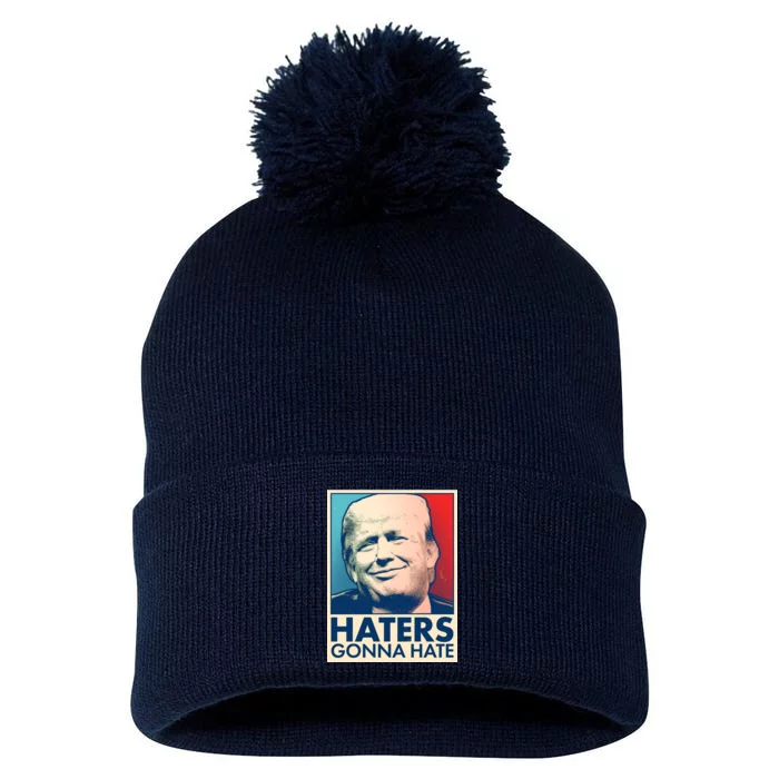 Haters Gonna Hate Poster Pro Trump Pom Pom 12in Knit Beanie