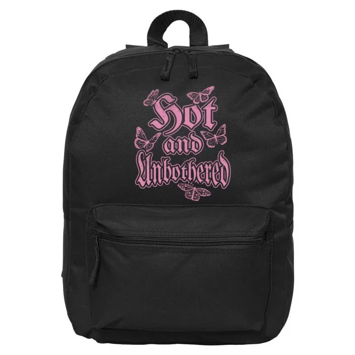 Hot And Unbothered Butterfly Quote 16 in Basic Backpack