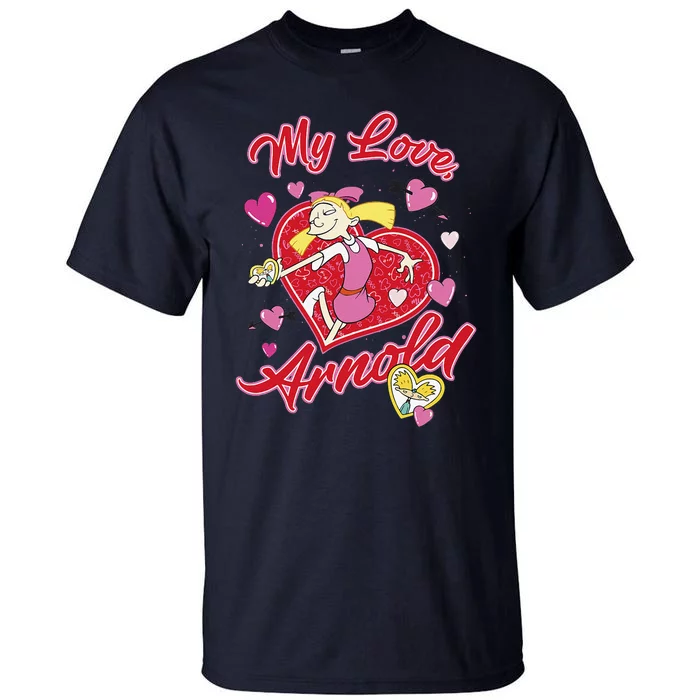 Hey Arnold! Valentine's Day Helga My Love, Arnold Hearts Tall T-Shirt