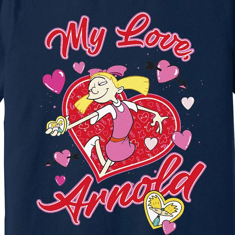 Hey Arnold! Valentine's Day Helga My Love, Arnold Hearts Premium T-Shirt