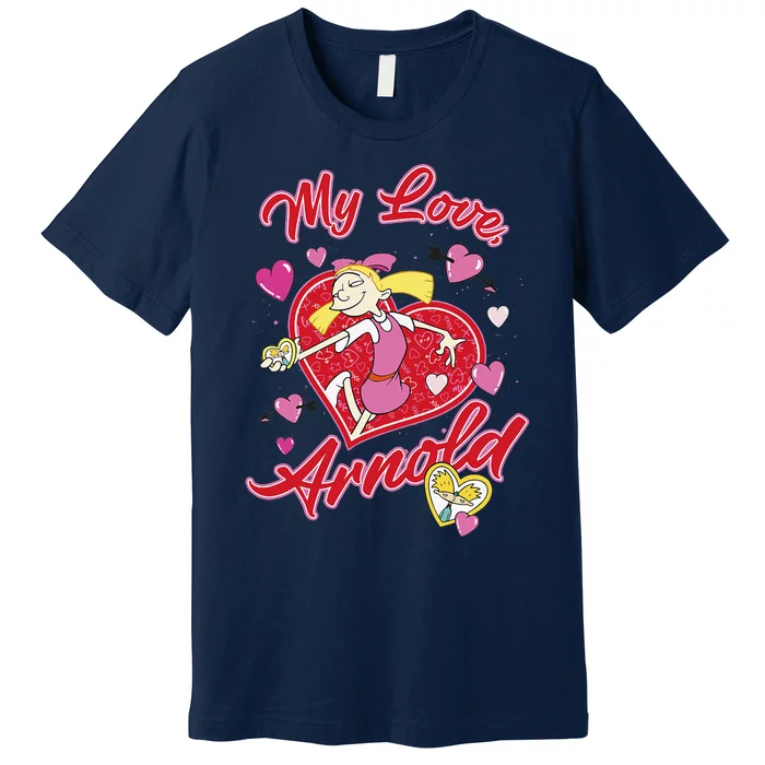 Hey Arnold! Valentine's Day Helga My Love, Arnold Hearts Premium T-Shirt