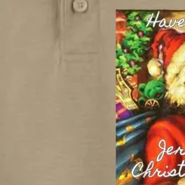 Have A Very Jerry Christmas Garcia Santa Holiday Dry Zone Grid Performance Polo