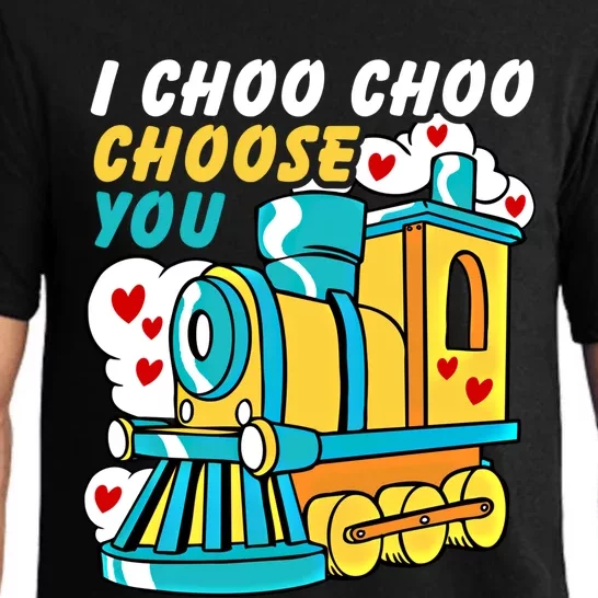 Hearts And Valentine's Day Choo Choo Train Cute Gift Pajama Set