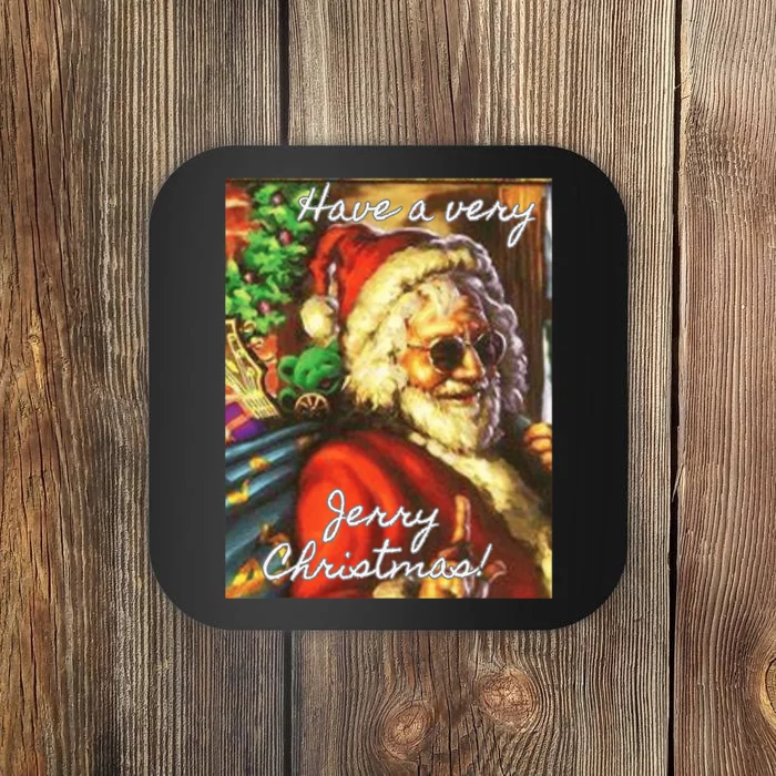 Have A Very Jerry Christmas Garcia Santa Holiday Coaster