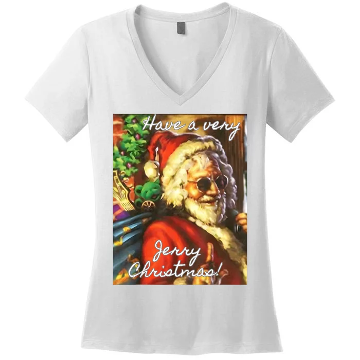 Have A Very Jerry Christmas Santa Holiday Women's V-Neck T-Shirt